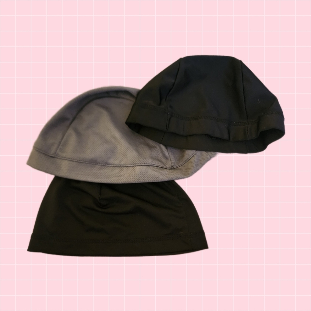 Set Of 3 Performance Active Caps Black & Gray